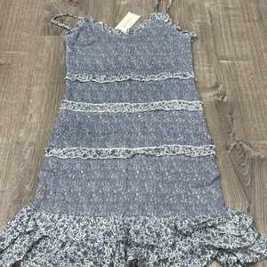 New Sim & Sam Girls Medium Spaghetti Strap Floral Dress J38